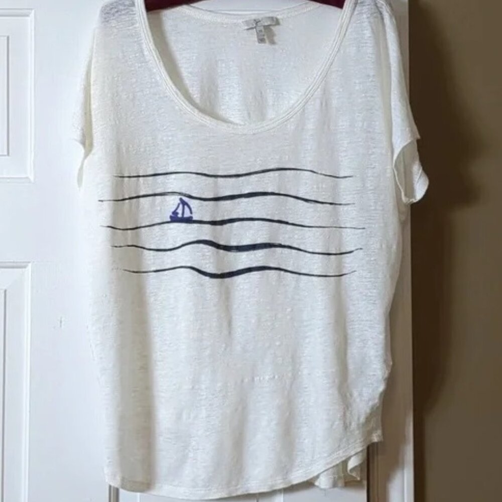 Joie Maddie Linen Sailing Boat Tee XS